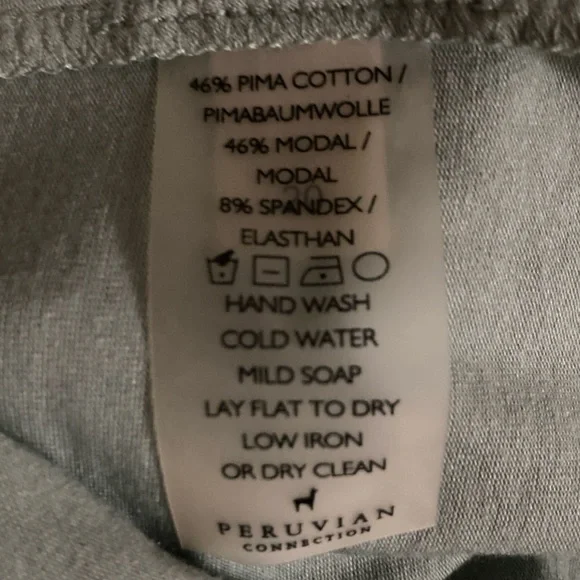 Peruvian Connection Conservatory Dress. SZ M Faux-Wrap Pima Cotton/Modal/Spandex - Picture 12 of 14